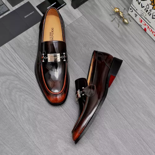 Replica Dolce & Gabbana D&G Leather Shoes For Men #1361747 $96.00 USD for Wholesale
