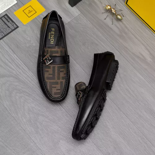 Replica Fendi Leather Shoes For Men #1361758 $80.00 USD for Wholesale