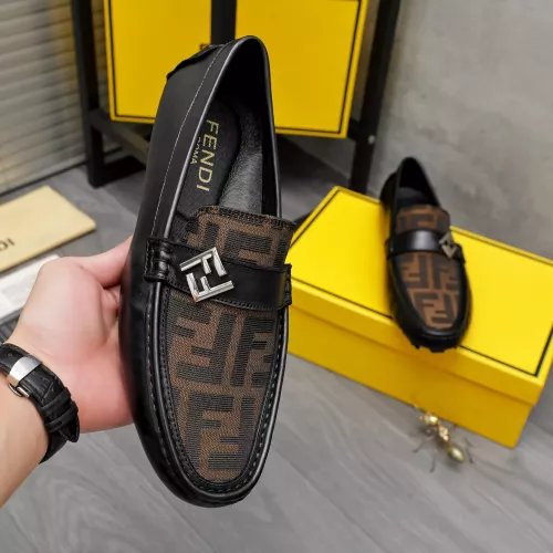 Replica Fendi Leather Shoes For Men #1361758 $80.00 USD for Wholesale