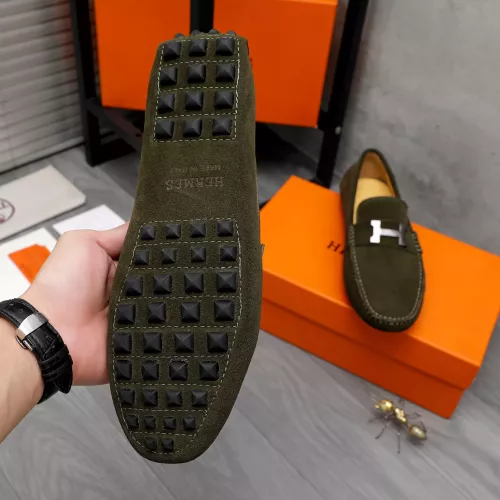 Replica Hermes Leather Shoes For Men #1361856 $76.00 USD for Wholesale