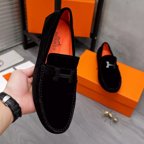 Replica Hermes Leather Shoes For Men #1361858 $76.00 USD for Wholesale