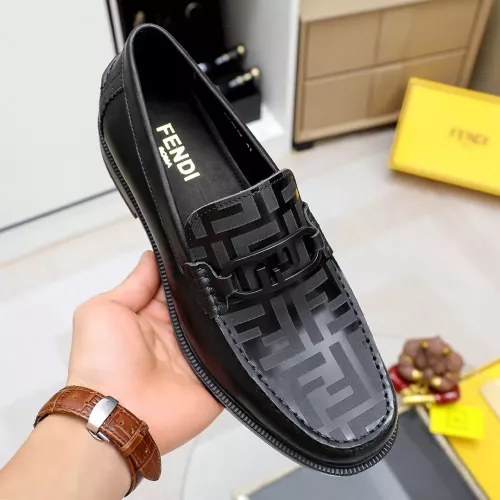 Replica Fendi Leather Shoes For Men #1361890 $85.00 USD for Wholesale