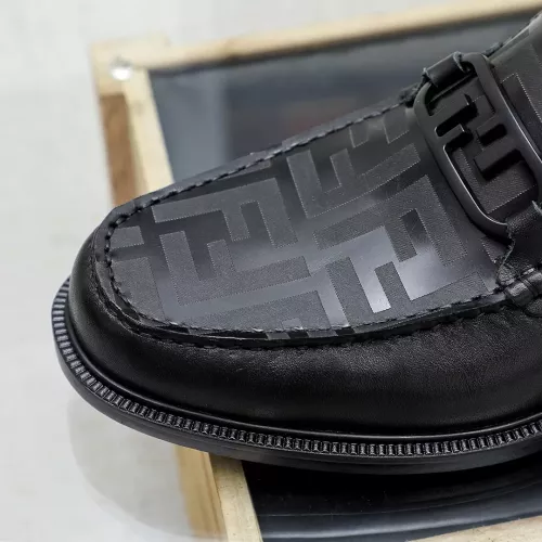 Replica Fendi Leather Shoes For Men #1361890 $85.00 USD for Wholesale