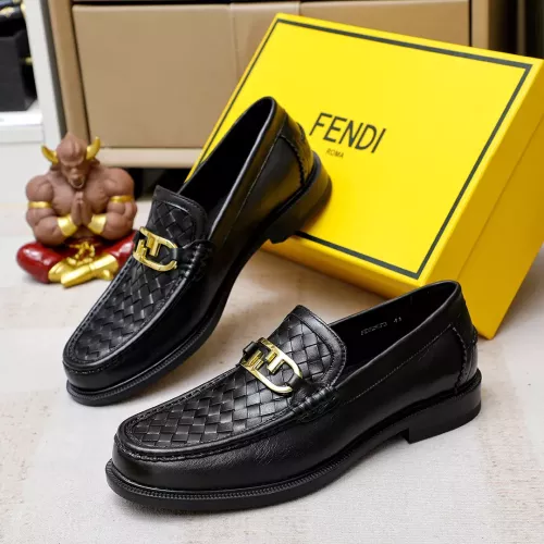Replica Fendi Leather Shoes For Men #1361891 $85.00 USD for Wholesale