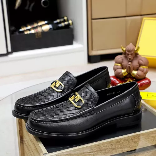 Replica Fendi Leather Shoes For Men #1361891 $85.00 USD for Wholesale
