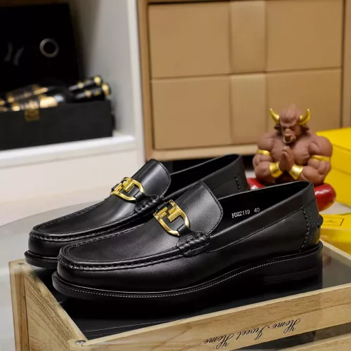 Replica Fendi Leather Shoes For Men #1361893 $85.00 USD for Wholesale