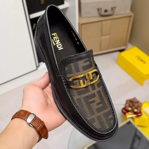Replica Fendi Leather Shoes For Men #1361897 $85.00 USD for Wholesale