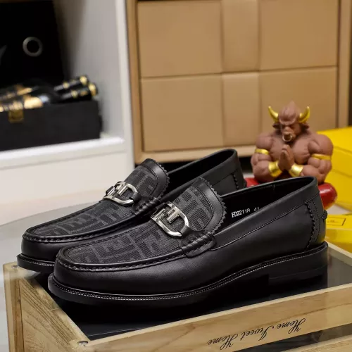 Replica Fendi Leather Shoes For Men #1361898 $85.00 USD for Wholesale