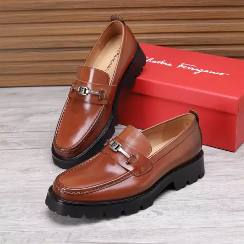 Cheap Salvatore Ferragamo Leather Shoes For Men #1362015, $$96.00 USD On Salvatore Ferragamo Leather Shoes