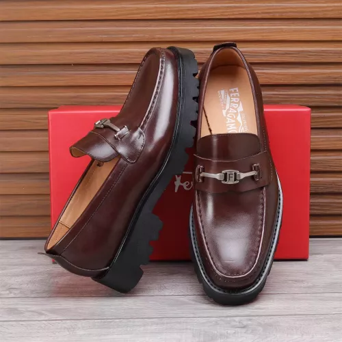 Replica Salvatore Ferragamo Leather Shoes For Men #1362016 $96.00 USD for Wholesale