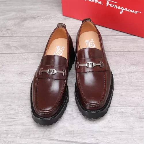 Replica Salvatore Ferragamo Leather Shoes For Men #1362016 $96.00 USD for Wholesale