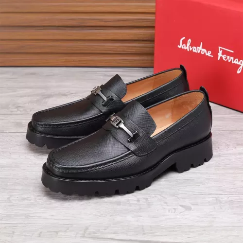 Replica Salvatore Ferragamo Leather Shoes For Men #1362017 $96.00 USD for Wholesale