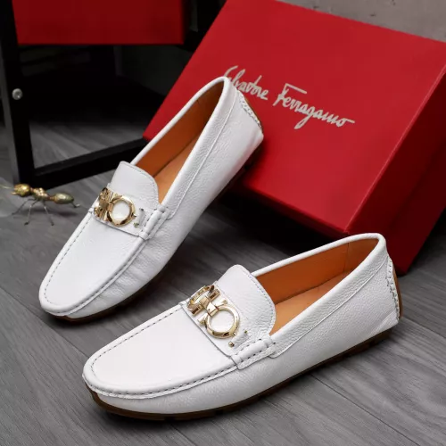 Replica Salvatore Ferragamo Leather Shoes For Men #1362021 $76.00 USD for Wholesale