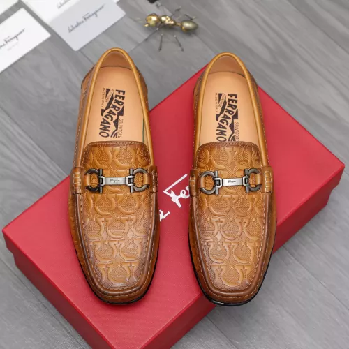 Replica Salvatore Ferragamo Leather Shoes For Men #1362023 $76.00 USD for Wholesale