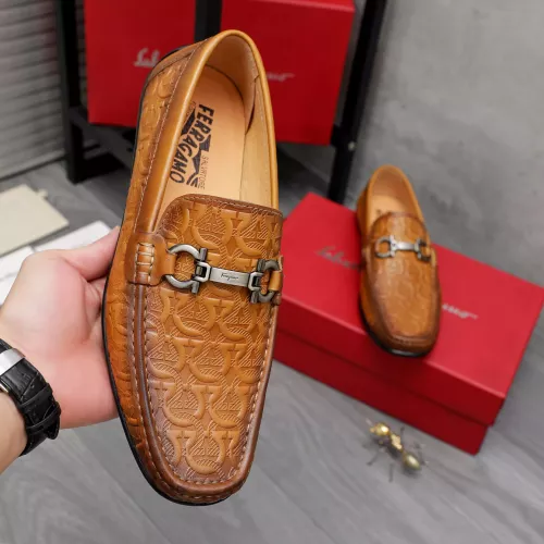 Replica Salvatore Ferragamo Leather Shoes For Men #1362023 $76.00 USD for Wholesale