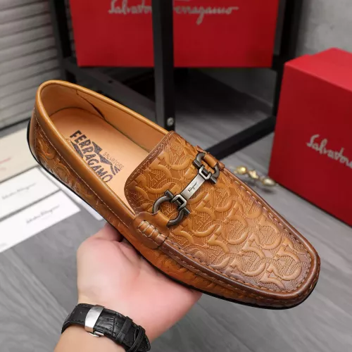 Replica Salvatore Ferragamo Leather Shoes For Men #1362023 $76.00 USD for Wholesale