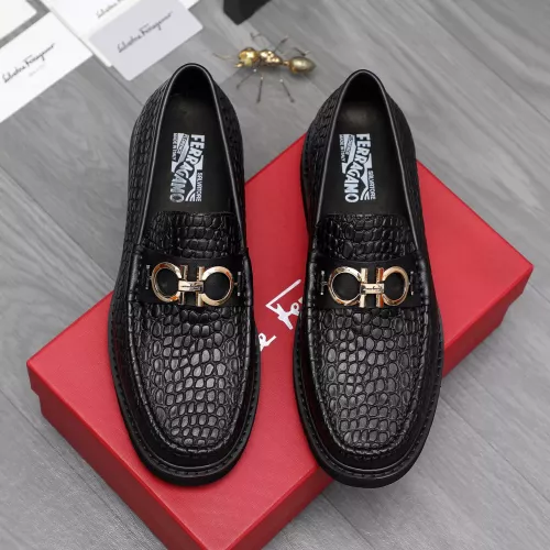 Replica Salvatore Ferragamo Leather Shoes For Men #1362026 $96.00 USD for Wholesale