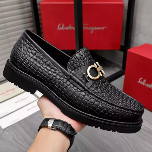 Replica Salvatore Ferragamo Leather Shoes For Men #1362026 $96.00 USD for Wholesale