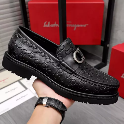 Replica Salvatore Ferragamo Leather Shoes For Men #1362027 $96.00 USD for Wholesale