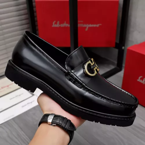 Replica Salvatore Ferragamo Leather Shoes For Men #1362029 $96.00 USD for Wholesale