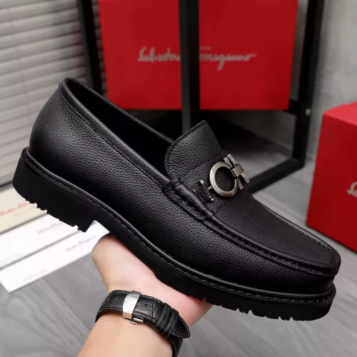Replica Salvatore Ferragamo Leather Shoes For Men #1362030 $96.00 USD for Wholesale