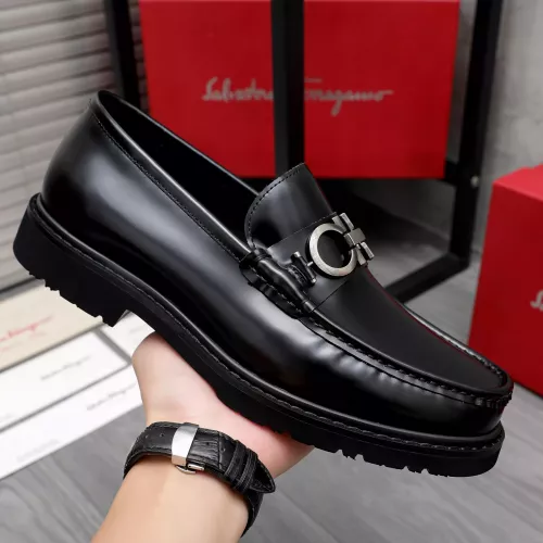Replica Salvatore Ferragamo Leather Shoes For Men #1362031 $96.00 USD for Wholesale