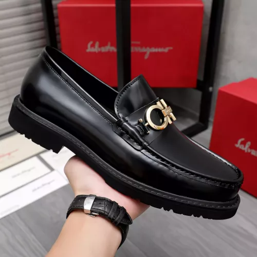 Replica Salvatore Ferragamo Leather Shoes For Men #1362032 $96.00 USD for Wholesale