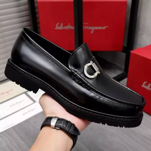 Replica Salvatore Ferragamo Leather Shoes For Men #1362034 $96.00 USD for Wholesale