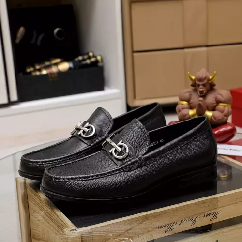 Replica Salvatore Ferragamo Leather Shoes For Men #1362035 $88.00 USD for Wholesale