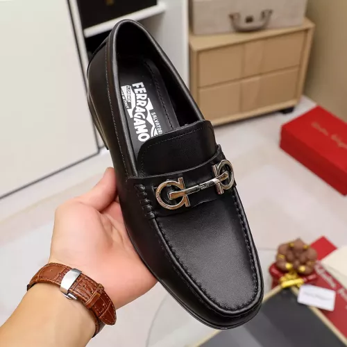 Replica Salvatore Ferragamo Leather Shoes For Men #1362036 $88.00 USD for Wholesale