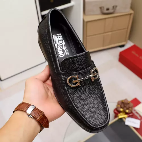 Replica Salvatore Ferragamo Leather Shoes For Men #1362037 $88.00 USD for Wholesale