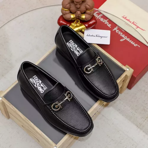 Replica Salvatore Ferragamo Leather Shoes For Men #1362037 $88.00 USD for Wholesale