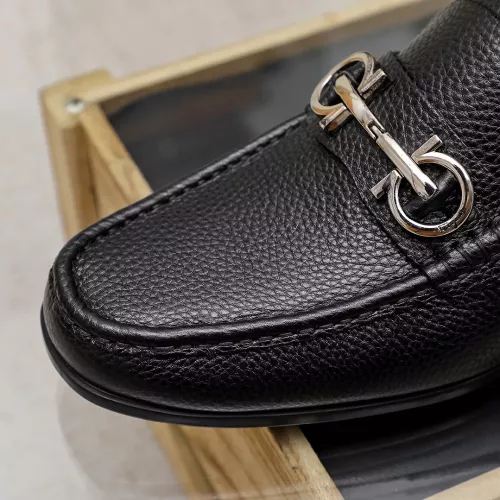 Replica Salvatore Ferragamo Leather Shoes For Men #1362037 $88.00 USD for Wholesale