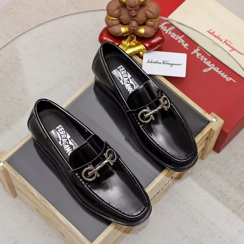 Replica Salvatore Ferragamo Leather Shoes For Men #1362038 $88.00 USD for Wholesale