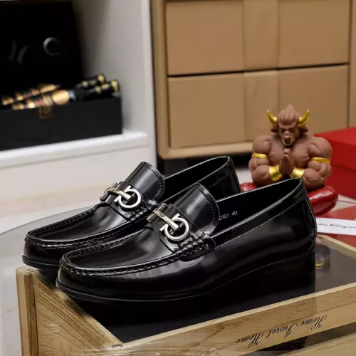 Replica Salvatore Ferragamo Leather Shoes For Men #1362038 $88.00 USD for Wholesale