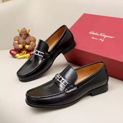 Replica Salvatore Ferragamo Leather Shoes For Men #1362039 $88.00 USD for Wholesale