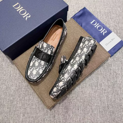 Replica Christian Dior Leather Shoes For Men #1362043 $80.00 USD for Wholesale
