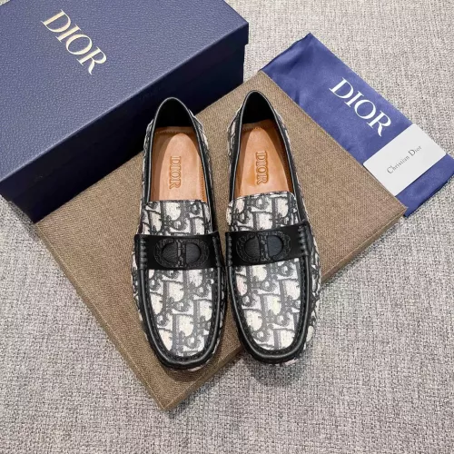 Replica Christian Dior Leather Shoes For Men #1362043 $80.00 USD for Wholesale