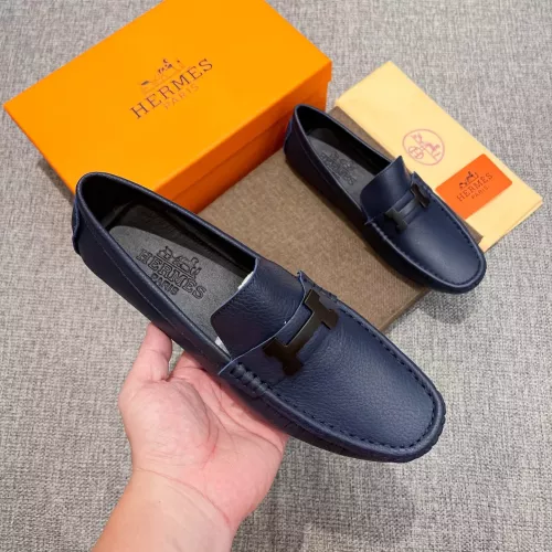 Replica Hermes Leather Shoes For Men #1362048 $85.00 USD for Wholesale
