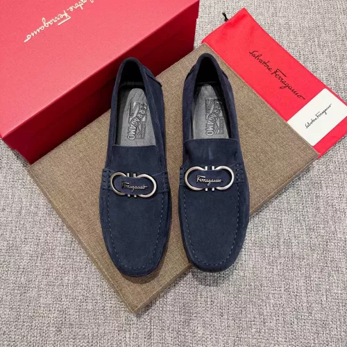 Replica Salvatore Ferragamo Leather Shoes For Men #1362049 $82.00 USD for Wholesale