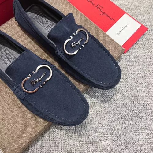 Replica Salvatore Ferragamo Leather Shoes For Men #1362049 $82.00 USD for Wholesale
