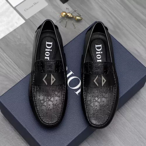 Replica Christian Dior Leather Shoes For Men #1362085 $80.00 USD for Wholesale