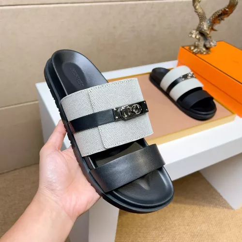 Replica Hermes Slippers For Men #1362100 $56.00 USD for Wholesale