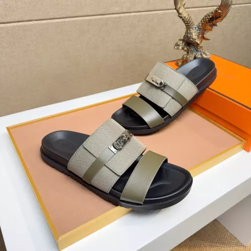 Replica Hermes Slippers For Men #1362104 $56.00 USD for Wholesale