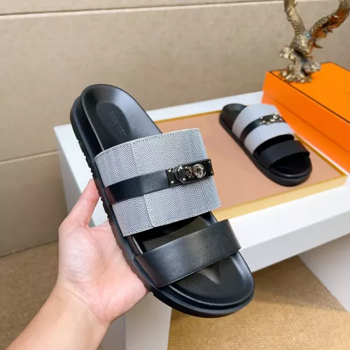 Replica Hermes Slippers For Men #1362110 $56.00 USD for Wholesale