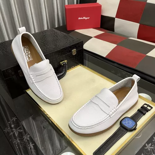 Replica Salvatore Ferragamo Leather Shoes For Men #1362167 $92.00 USD for Wholesale