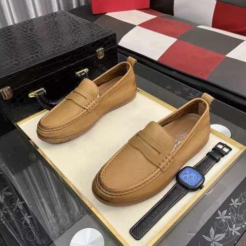 Replica Salvatore Ferragamo Leather Shoes For Men #1362168 $92.00 USD for Wholesale