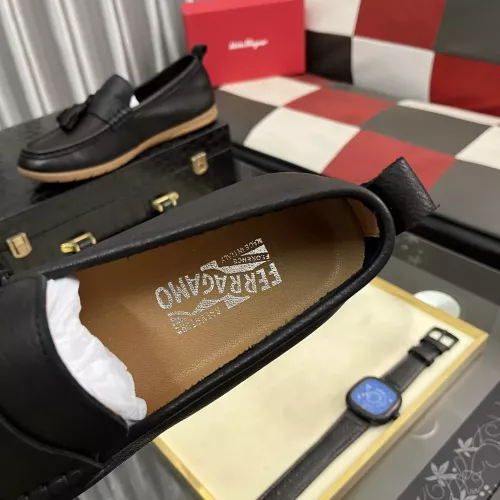 Replica Salvatore Ferragamo Leather Shoes For Men #1362172 $92.00 USD for Wholesale