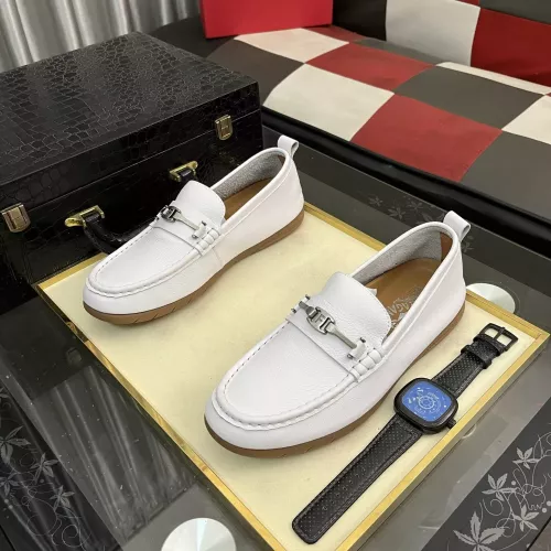 Replica Salvatore Ferragamo Leather Shoes For Men #1362173 $92.00 USD for Wholesale