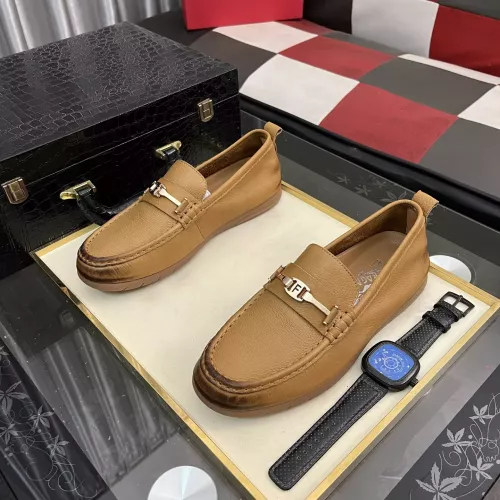 Replica Salvatore Ferragamo Leather Shoes For Men #1362174 $92.00 USD for Wholesale